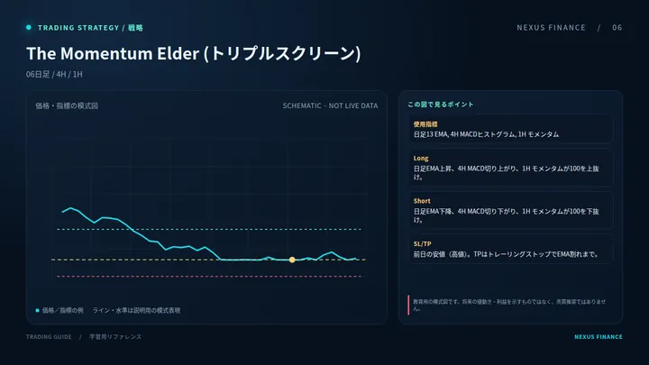 The Momentum Elder (トリプルスクリーン)の説明用模式図
